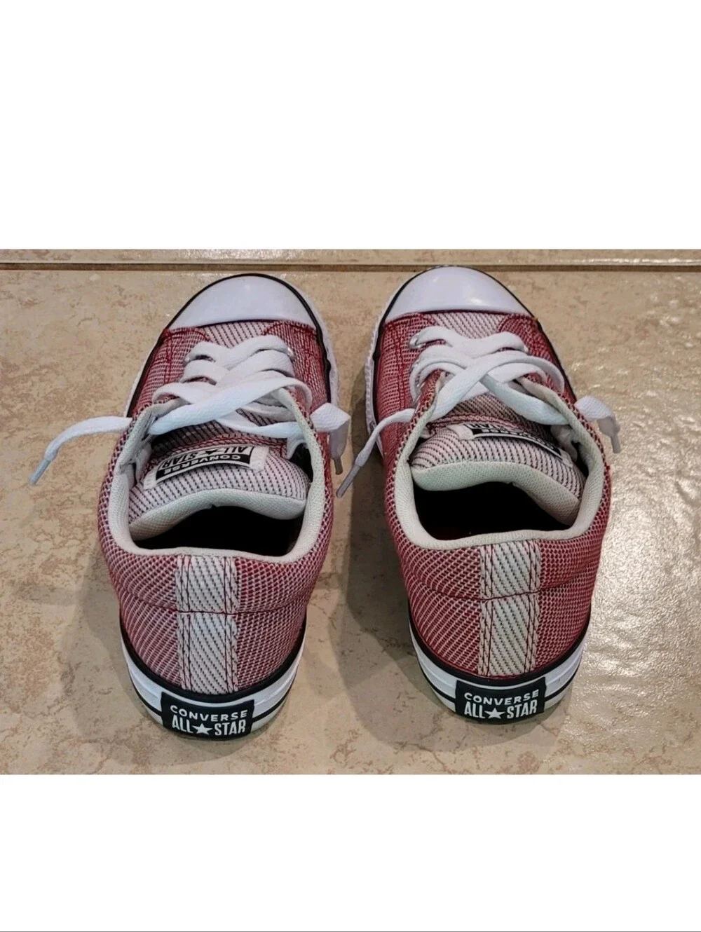 Converse Chuck Taylor All Star Madison Ox Red/White Woven Canvas Sneakers VGUC
